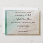 Herz geschnitzt in der Sand-Hochzeits-Einladung Einladung (Rückseite)