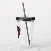 Herz-Gesicht-Pout Acryltrinkbecher (Links)