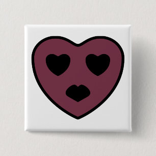 Herz-Gesicht-Pout Button