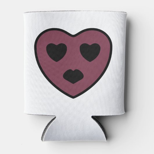 Herz-Gesicht-Pout Dosenkühler (Vorderseite)