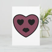 Herz-Gesicht-Pout Feiertagskarte (Stehend Vorderseite)
