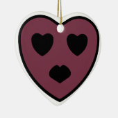 Herz-Gesicht-Pout Keramik Ornament (Rechts)