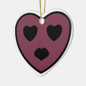 Herz-Gesicht-Pout Keramik Ornament (Links)