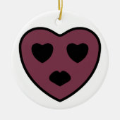 Herz-Gesicht-Pout Keramik Ornament (Vorne)