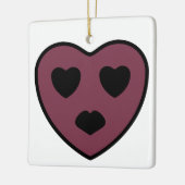Herz-Gesicht-Pout Keramikornament (Links)