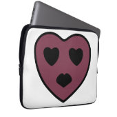 Herz-Gesicht-Pout Laptopschutzhülle (Vorne Rechts)