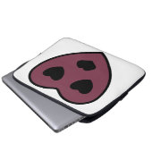 Herz-Gesicht-Pout Laptopschutzhülle (Vorne Knopf)