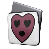 Herz-Gesicht-Pout Laptopschutzhülle (Vorderseite Links)