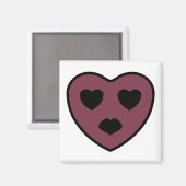 Herz-Gesicht-Pout Magnet (Vorderseite/Rückseite)