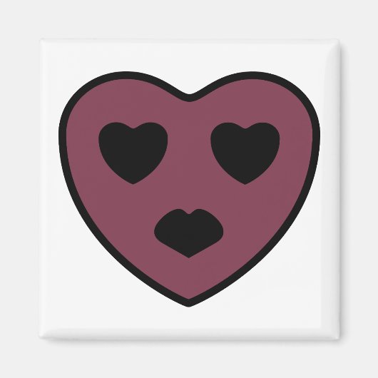 Herz-Gesicht-Pout Magnet (Vorne)