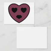 Herz-Gesicht-Pout Mitteilungskarte (Vorne/Hinten)