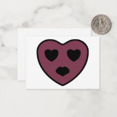 Herz-Gesicht-Pout Mitteilungskarte (Vorderseite/Rückseite Beispiel)
