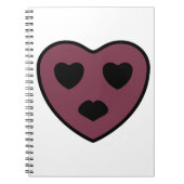 Herz-Gesicht-Pout Notizblock (Vorderseite)