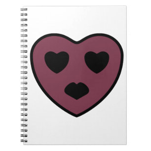 Herz-Gesicht-Pout Notizblock
