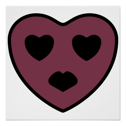 Herz-Gesicht-Pout Poster (Vorderseite)