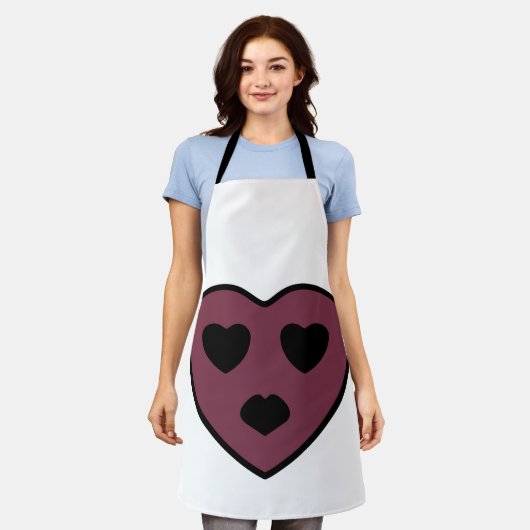 Herz-Gesicht-Pout Schürze (Getragen)