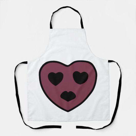 Herz-Gesicht-Pout Schürze (Vorderseite)