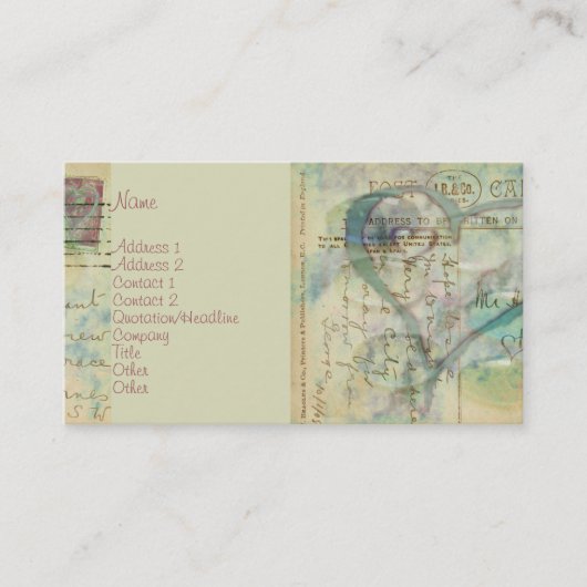 Herz-Gesichtig Visitenkarte (Vorderseite)