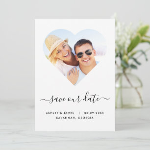 Herz-gestaltetes Foto Hochzeit Speichern Sie die D Save The Date