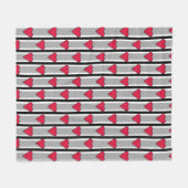 Herz gestreift fleecedecke (Vorderseite (Horizontal))