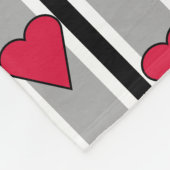 Herz gestreift fleecedecke (Ecke)