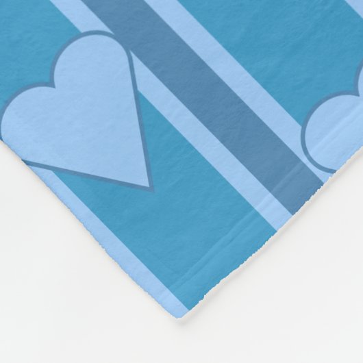 Herz gestreift fleecedecke (Ecke)