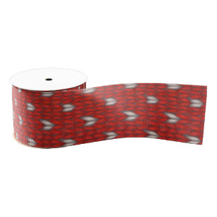 HERZ GESTRICKT 7,62 cm breites Grosgrainband Ripsband