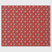 HERZ GESTRICKT Geschenkpapier (Flach)