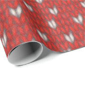HERZ GESTRICKT Geschenkpapier (Rolleneckpunkt)