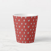 HERZ GESTRICKT Latte-Mug Milchtasse (Vorderseite)