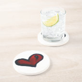 Herz Getränkeuntersetzer (Seite)