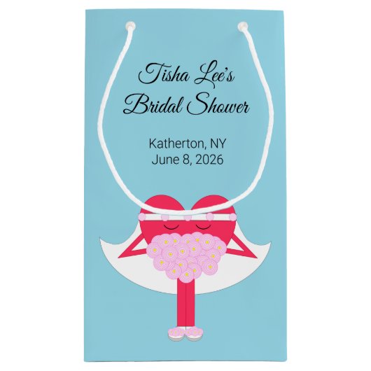 Herz Getrennt - Brautparty Kleine Geschenktüte (Rückseite)