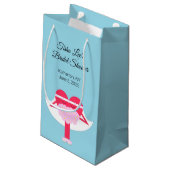 Herz Getrennt - Brautparty Kleine Geschenktüte (Rückseite Schrägansicht)