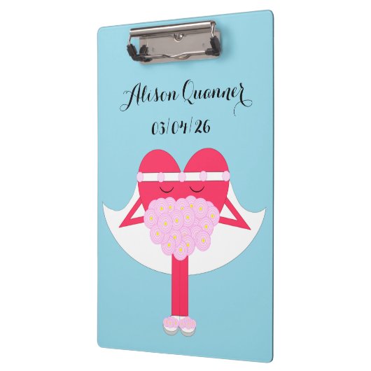 Herz Getrennte Verlobung Klemmbrett (Links)