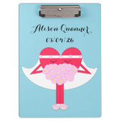 Herz Getrennte Verlobung Klemmbrett (Vorderseite)