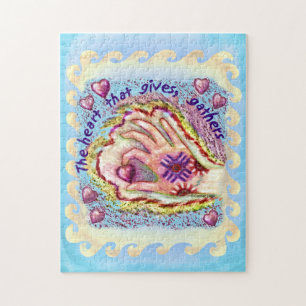 Herz gibt Christliches Puzzle