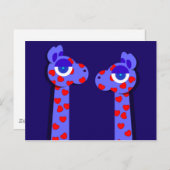 HERZ GIRAFFE Postkarte (Vorne/Hinten)