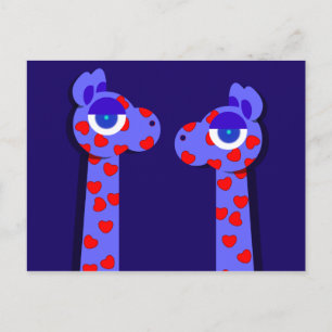 HERZ GIRAFFE Postkarte
