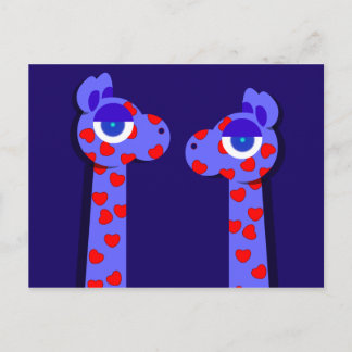 HERZ GIRAFFE Postkarte