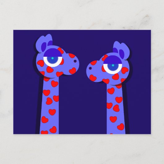 HERZ GIRAFFE Postkarte (Vorderseite)