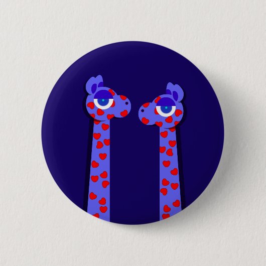 HERZ-GIRAFFEN Knopf Button (Vorderseite)