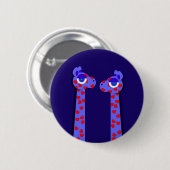 HERZ-GIRAFFEN Knopf Button (Vorne & Hinten)