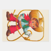 Herz Girl Child Retro Niedliche Kinder Geschenkpapier Set (Vorderseite 2)