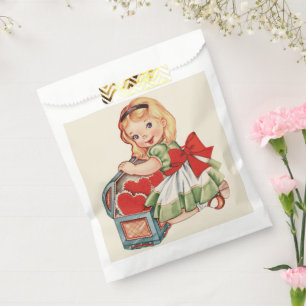 Herz Girl Child Retro Niedliche Kinder Geschenktütchen