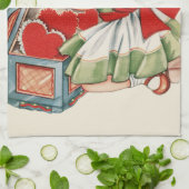 Herz Girl Child Retro Niedliche Kinder Geschirrtuch (Gefaltet)