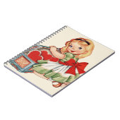 Herz Girl Child Retro Niedliche Kinder Notizblock (Linke Seite)