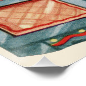 Herz Girl Child Retro Niedliche Kinder Poster (Ecke)