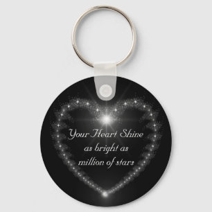 Herz-Glanz so hell wie Million Sterne keychain. Schlüsselanhänger