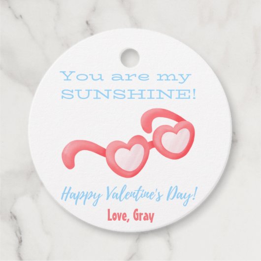 Herz Glasses Valentines Kinder Geschenke Liebesmar Geschenkanhänger (Vorderseite)