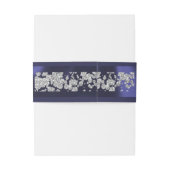 Herz & Glitzer - Blue Wedding Einladungsbanderole (Rückseitenbeispiel)